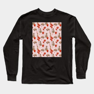 Vizsla dog pattern Long Sleeve T-Shirt